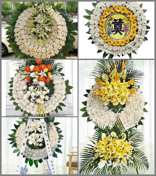 湖北孝感市应城市天鹅镇田咀村花圈速递